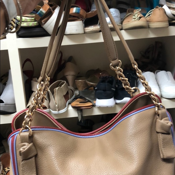 Tori Burch tan double strap handbag - Picture 3 of 7